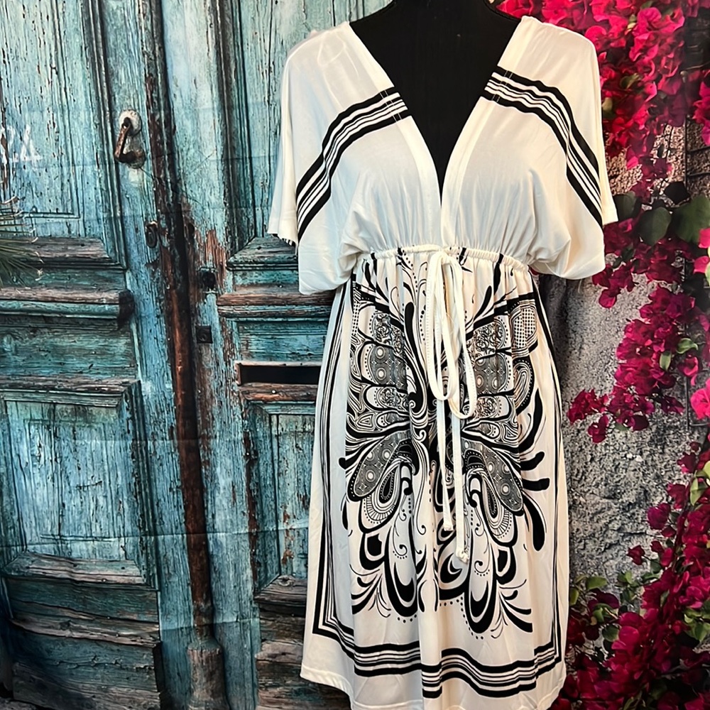 x-large black and white dress